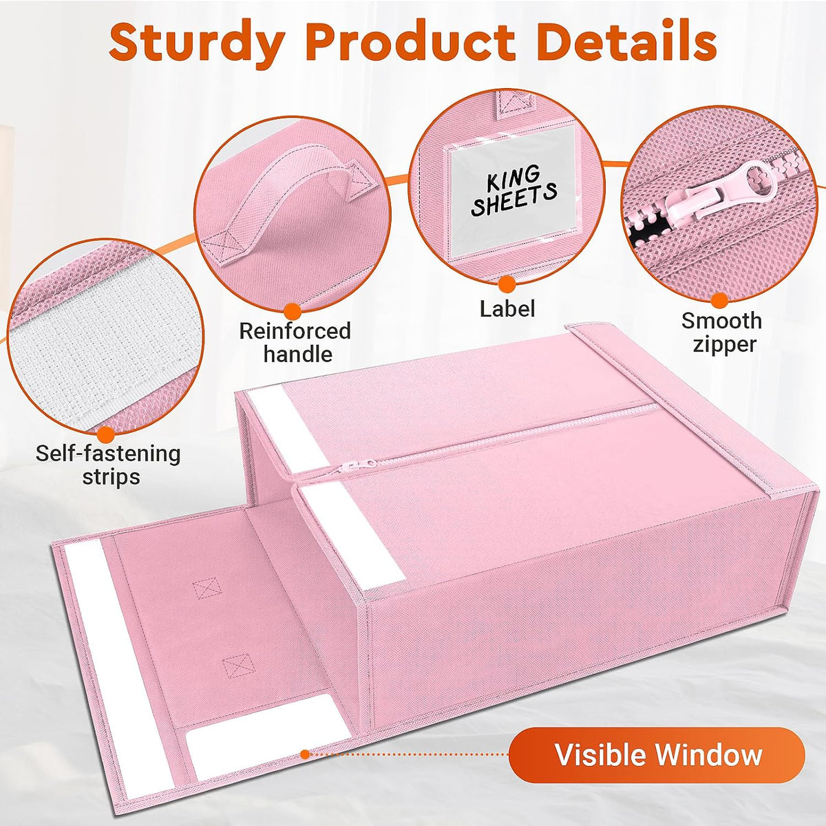 StorageTastic Bed Sheet Closet Organizers and Storage Under Bed Storage
