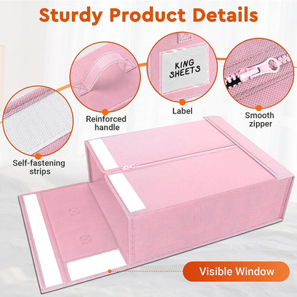 StorageTastic Bed Sheet Closet Organizers and Storage Under Bed Storage