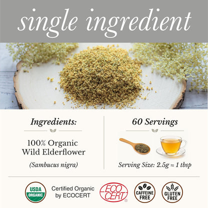 Organic Lemon Balm Tea - Caffeine Free Loose Leaf Herbal Tea - Pharmacopoeia Potency - 25 Servings