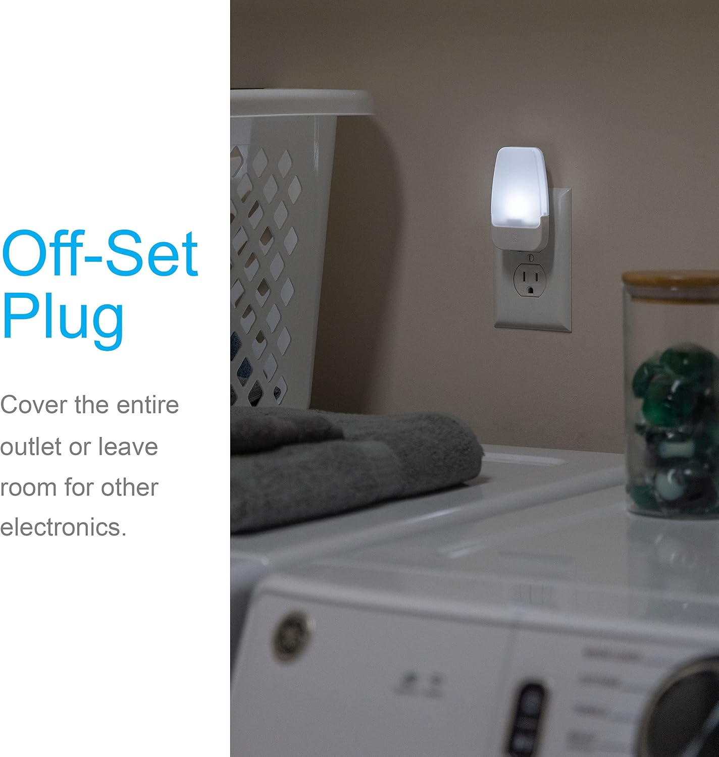 GE Sleeplite Night Lights Plug Into Wall, Dusk to Dawn Sensor, Ambient Lighting, Sleep Aid, Bathroom Decor, LED Lights for Bedroom, Apartment Essentials, Smart Home,86153, Amber, 4 Pack