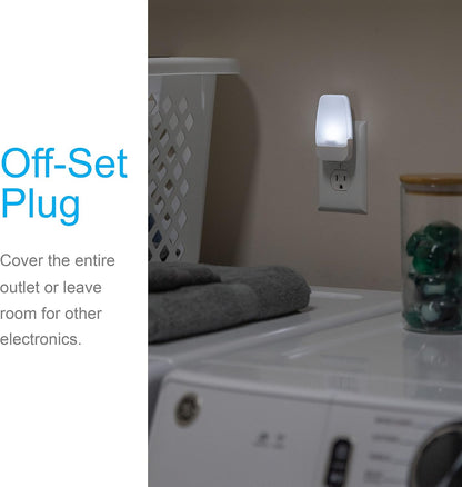 GE Sleeplite Night Lights Plug Into Wall, Dusk to Dawn Sensor, Ambient Lighting, Sleep Aid, Bathroom Decor, LED Lights for Bedroom, Apartment Essentials, Smart Home,86153, Amber, 4 Pack