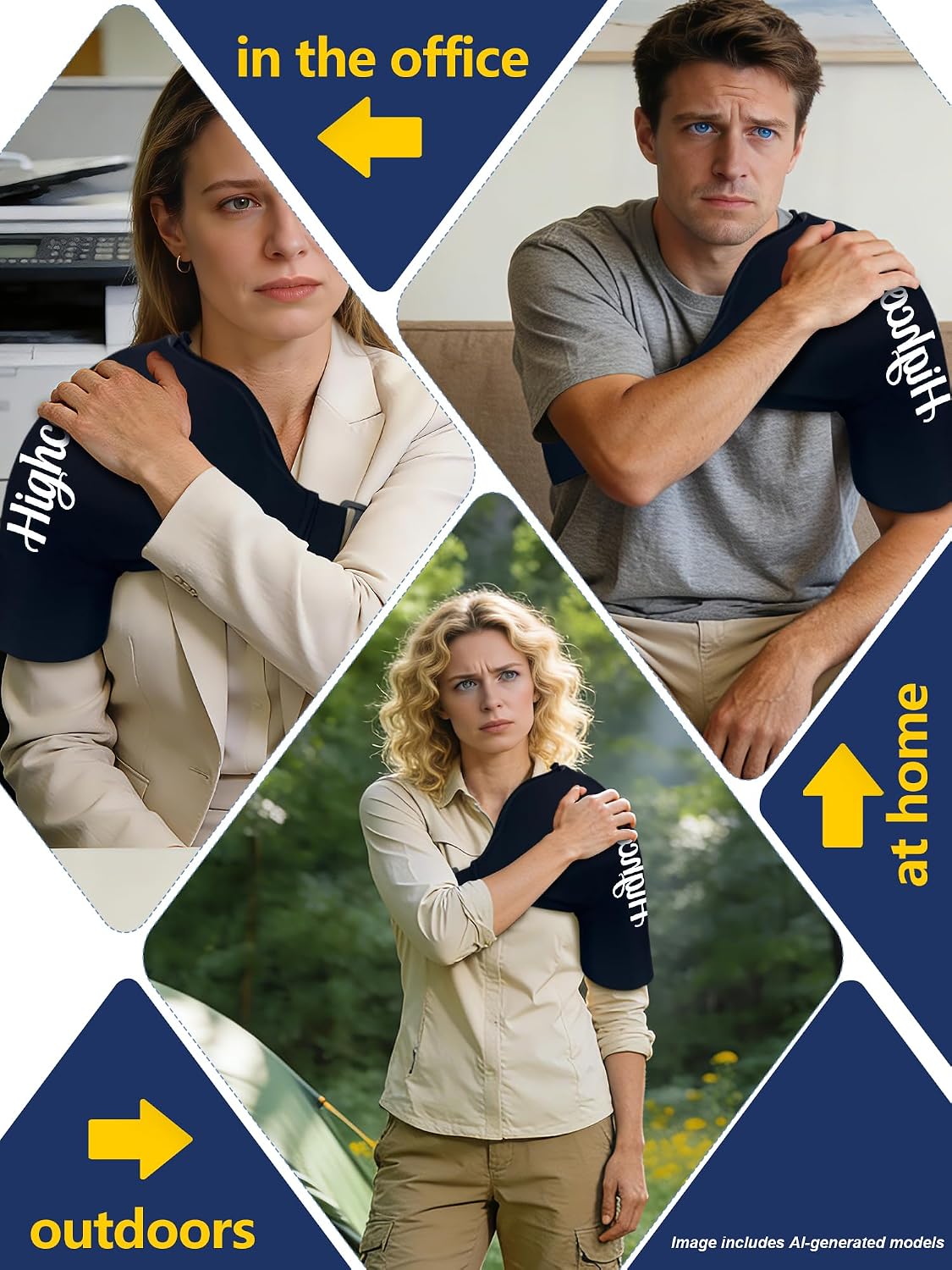 Shoulder Ice Pack Wrap for Rotator Cuff and Arm,Reusable Compression Cold Brace for Pain Relief & Muscle Relaxation,Tendonitis,Swelling,Discomfort After Surgery,Hot &Cold Therapy Ice Pack for Shoulder (XLarge-Black)