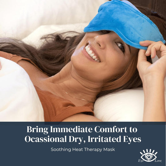 MediViz Heated Eye Mask, Hot or Cold Therapy | Moist Heat Compress for Irritation and Occasional Dry Eye, Removable Washable Cover