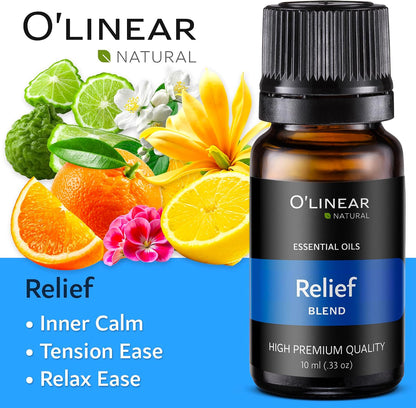 O'linear Essential Oils 6 Blends Set - Perfect for Humidifiers and Diffusers, Aromatherapy Diffuser Oils Scents, Essential Oil Kit for Home Use, Essential Oil Pack with Various Scents