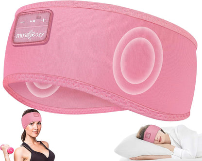 MUSICOZY Sleep Headphones Bluetooth 5.4 Headband, Sports Wireless Earphones Sweat Resistant Earbuds Sleeping Headphone with Ultra-Thin HD Stereo Speaker for Workout Running Cool Gadgets Unique Gifts