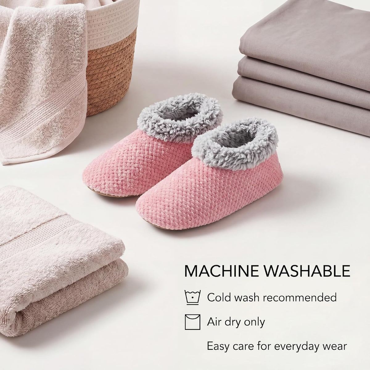 Cozylook Fuzzy Slippers for Women Indoor Soft Sole Slipper Socks