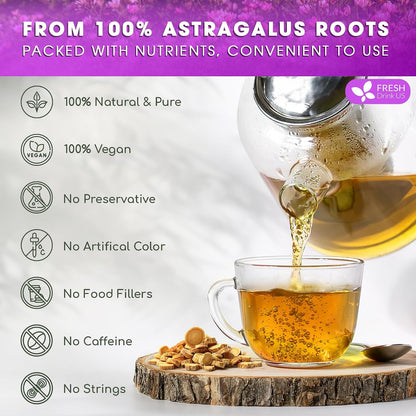FreshDrinkUS, Premium Astragalus Root Tea, 75 Count, Pure, Caffeine Free