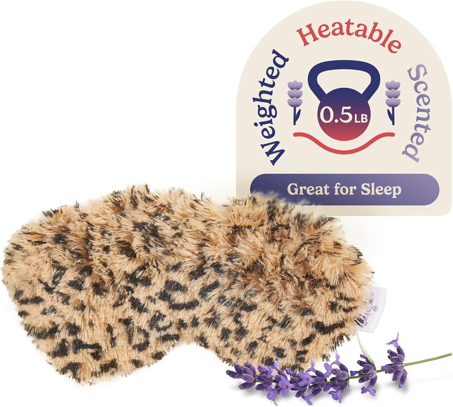 warmies Microwavable Eye Mask for Warmth & Comfort - Heat & Cooling Eye Compress for Dryness Relief - Weighted & Heated Lavender Sleep Mask for Calming Relaxation - Curly Sage