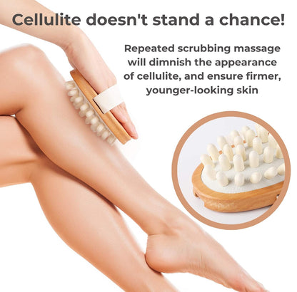 Dry Brushing Body Brush Set, Lymphatic Drainage, Natural Bristles