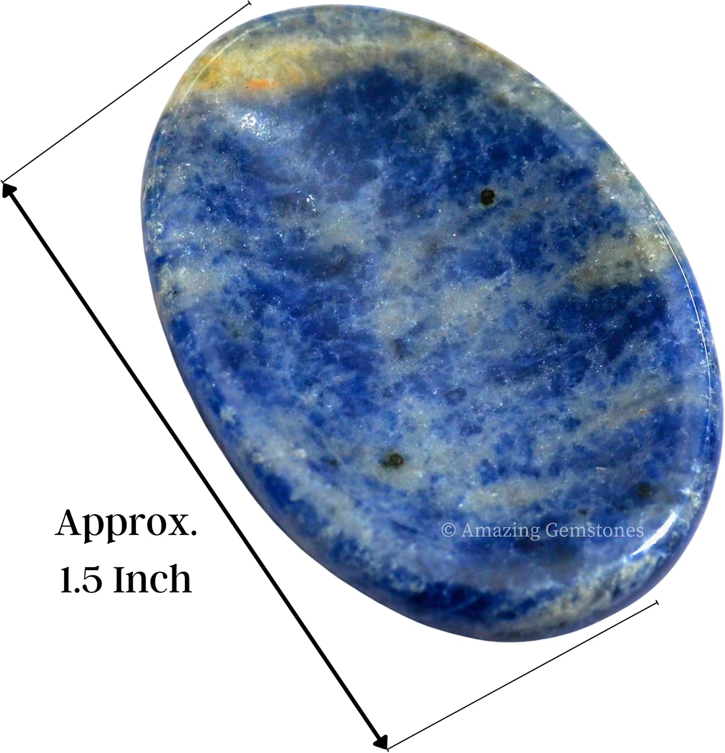 Amazing Gemstone Labradorite Thumb Worry Stone, Anxiety Stone, Healing Crystals - Piedra Crystal Fidget for Gift, Meditation, Calming, Relaxation, Stress Relief - Colors C