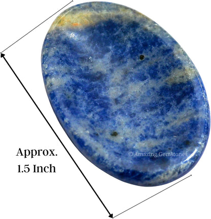 Amazing Gemstone Labradorite Thumb Worry Stone, Anxiety Stone, Healing Crystals - Piedra Crystal Fidget for Gift, Meditation, Calming, Relaxation, Stress Relief - Colors C