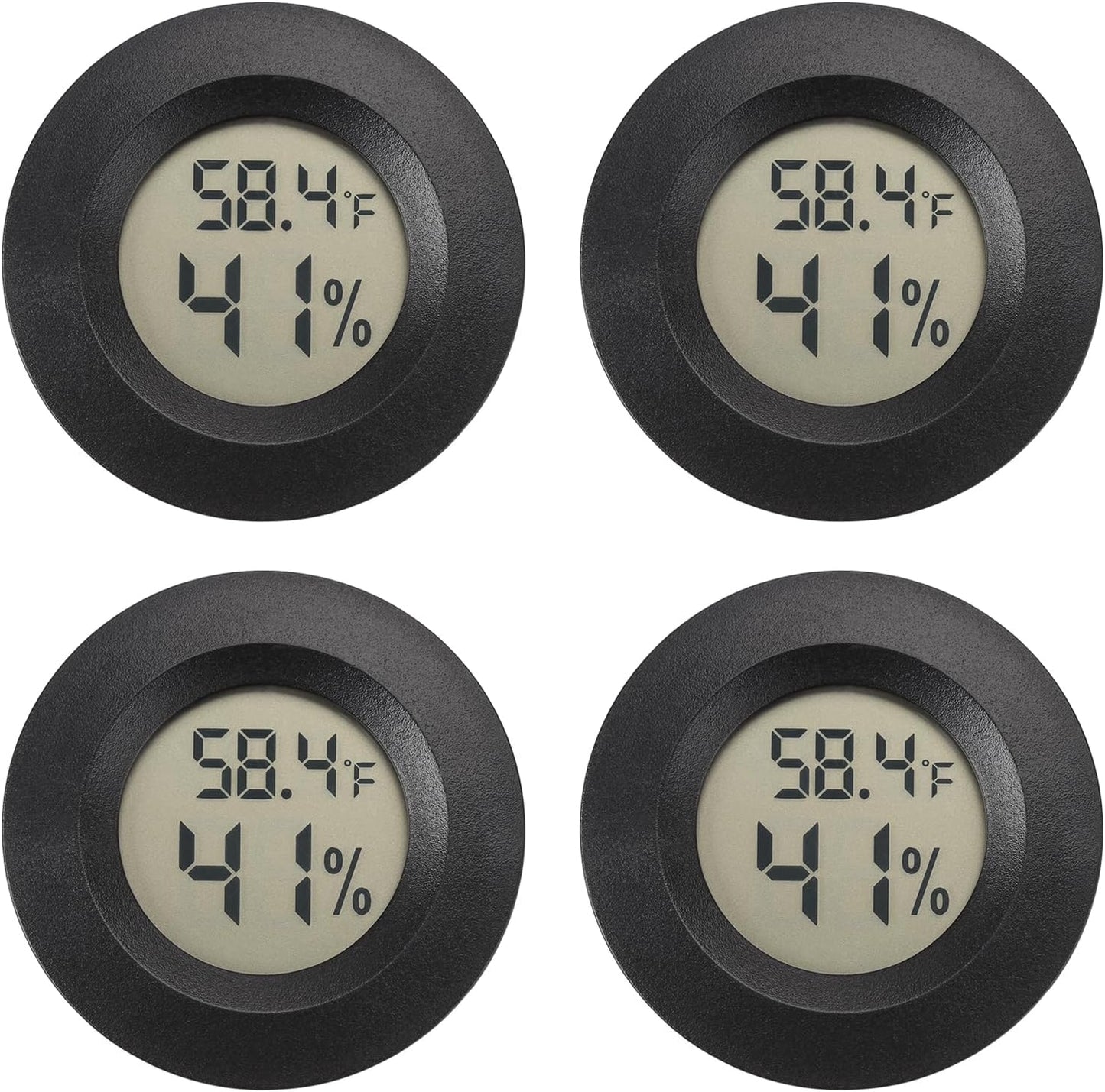 Mini Hygrometer Thermometer Digital Humidity Meter Indoor/Outdoor Humidity Monitor Reptile Thermometer for Greenhouse Garden Cellar Fahrenheit(℉)/ Celsius(℃) 2 Pack