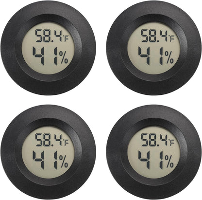 Mini Hygrometer Thermometer Digital Humidity Meter Indoor/Outdoor Humidity Monitor Reptile Thermometer for Greenhouse Garden Cellar Fahrenheit(℉)/ Celsius(℃) 2 Pack