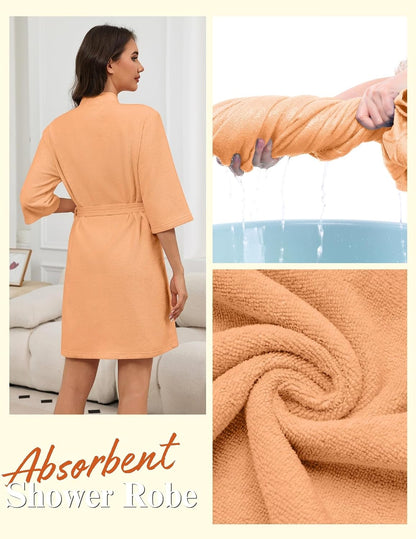 Ekouaer Towel Robe for Women Terry Cloth Robes for Women Absorbent Bathrobe