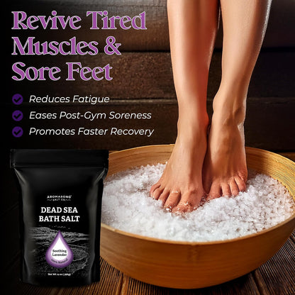 Aromasong Dead Sea Salt Bath Soak 14 OZ Pack – 100% Natural Dead Sea Salts for Soaking, Relaxation, and Detoxification of Skin, Dead Sea Salts for Bath to Rejuvenate and Refresh- Resealable Pack