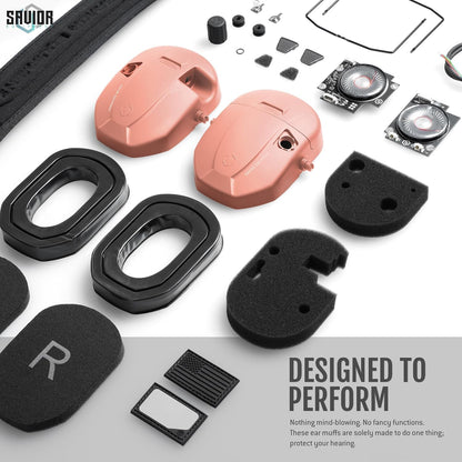 Savior Equipment Apollo Electronic Earmuffs For Shooting w/Gel Ear Pads, 24dB NRR, Noise Cancelling Ear Protection Headset