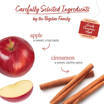 Bigelow Tea Simply Cinnamon Apple Herbal Tea, 18 Count (Pack of 6)