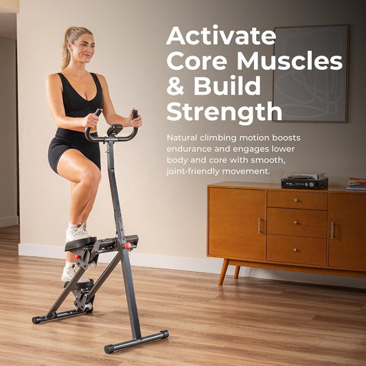 Sunny Health & Fitness Stair Stepper & Climber Exercise Equipment for Home Workout, Compact Cardio Training Machine