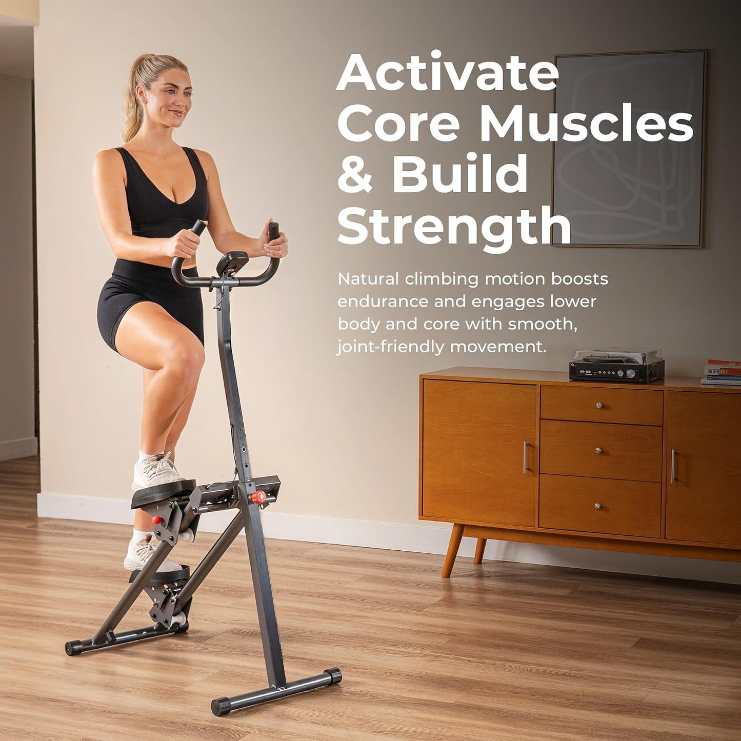 Sunny Health & Fitness Foldable Stair Climber with Extended Step Range