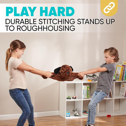 FRIENDLY CUDDLE Weighted Lap Blanket for Kids & Adults – Kids Weighted Blanket – ASD, Sensory Processing Weighted Stuffed Animals Dog Toy – Microwavable Weighted Lap Pad for Kids, 5 Lbs.
