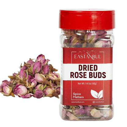 Eastanbul Dried Rose Buds, Edible Rose Buds, Natural, Gluten Free, 1.4oz