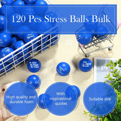 Poen 120 Pcs Motivational Foam Balls with Inspirational Quotes