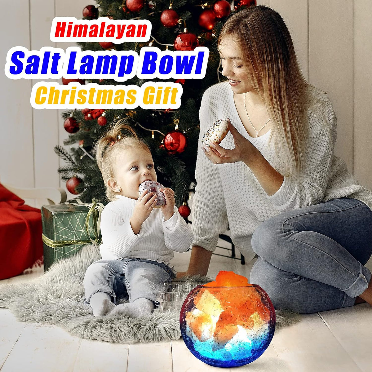 Himalayan Salt Lamp, Remote, 16Colors&4Modes, Home/Yoga/Office