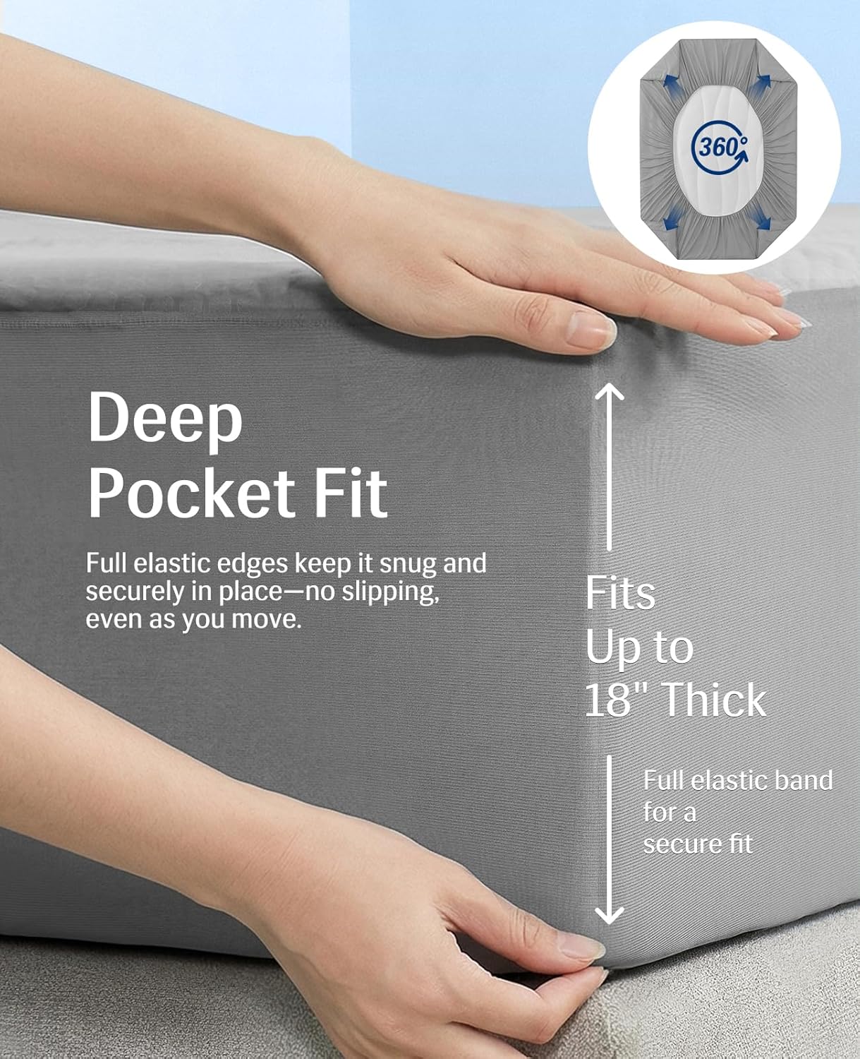 Elegear Cooling Mattress Pad King, Upgraded Arc-Chill® 3.0 + PCM Cooling, Stay Cool All Night, Breathable & Soft, Deep Pocket 18", Washable Mattress Protector for Hot Sleepers, Gray