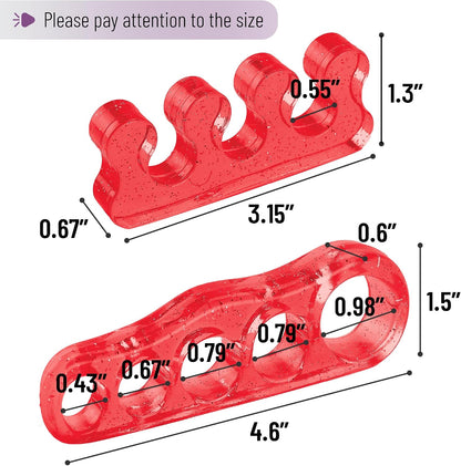 DR. JK- ToePal Gel Toe Separator, 2 Pairs, Toe Spacers, Toe Straightener, Hammer Toe Straightener, Toe Spreader, Toe Stretcher, Toe Corrector for Women and Men, Bunion Corrector