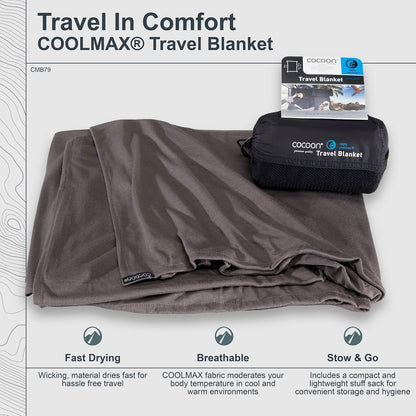 COCOON Coolmax Travel Blanket - Black