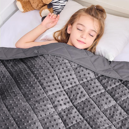 yescool Weighted Lap Pad 2 lb Blue Small Lap Blanket, Weighted Lap Blanket Cooling Heating Weighted Throw Blankets, Minky Blankets Gifts for Travel Outdoor Indoor, 20 * 30in