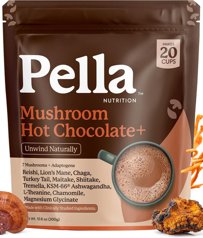 Pella Nutrition Instant Mushroom Spiced Chai Latte for Relaxation - 20 Cups