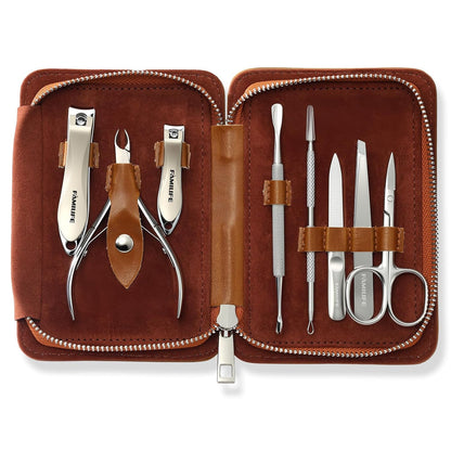 FAMILIFE Stainless Steel Manicure Set 11-in-1 Professional Nail Clipper Kit