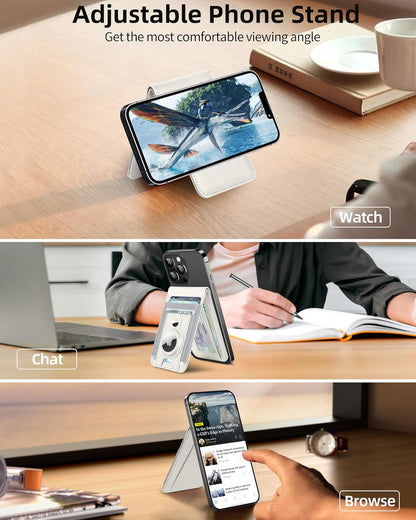 For Magsafe Wallet Stand with Airtag Holder, 10 Cards Holder, RFID Blocking