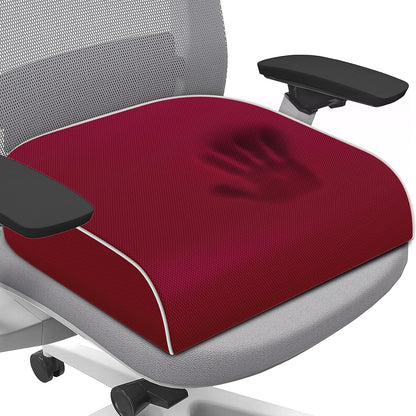 SweetSlubr Seat Cushion for Tailbone Pain Relief, Office Chair Cushion, Chair Pad, Memory Foam Large Cushion with Non-Slip Cover for Soft Support at Office Chair, Car Seat, Airplane, Black/Large