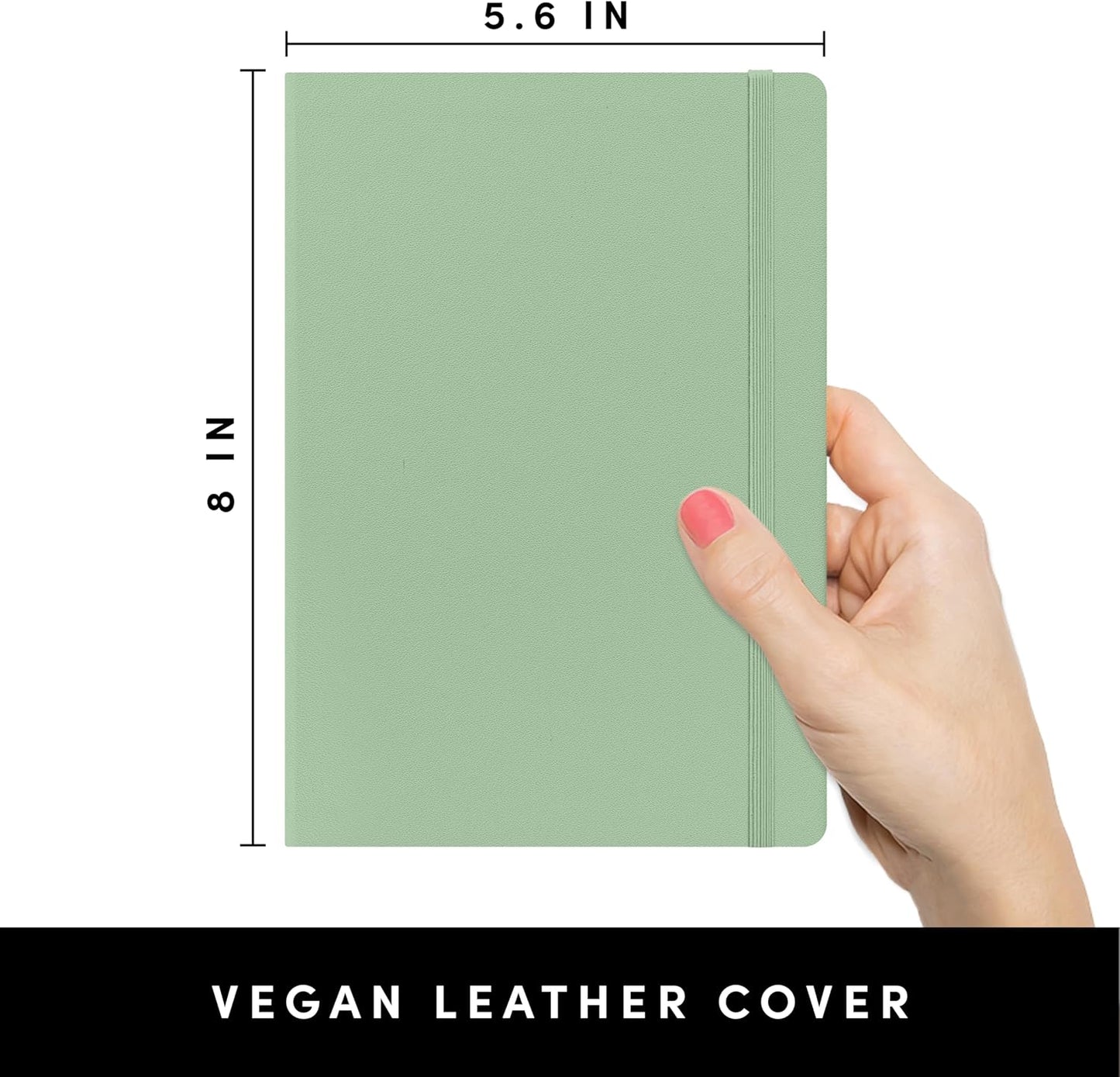 PAPERAGE Lined Journal Notebook, Hardcover Journal for Women & Men, 160 Pages, (5.6 in x 8 in), College Ruled Journaling Notebook for Work, School Supplies & Note Taking, (Black)