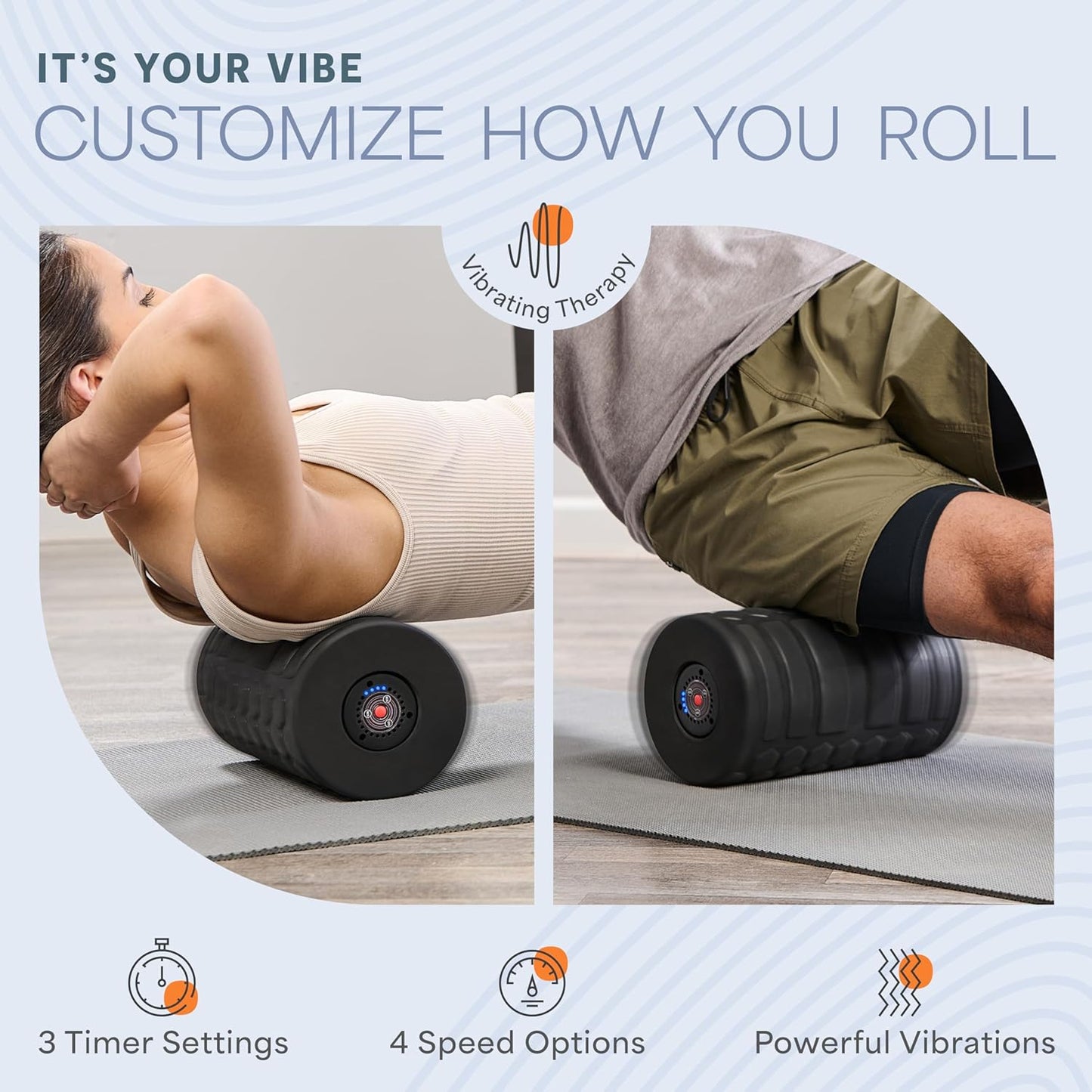 Lifepro 4-Speed Vibrating Massage Ball Roller- Revolutionary Lacrosse Ball Deep Tissue Trigger Point Therapy - Massage Ball for Plantar Fasciitis, Yoga Therapy, Mobility, Myofascial Release Ball