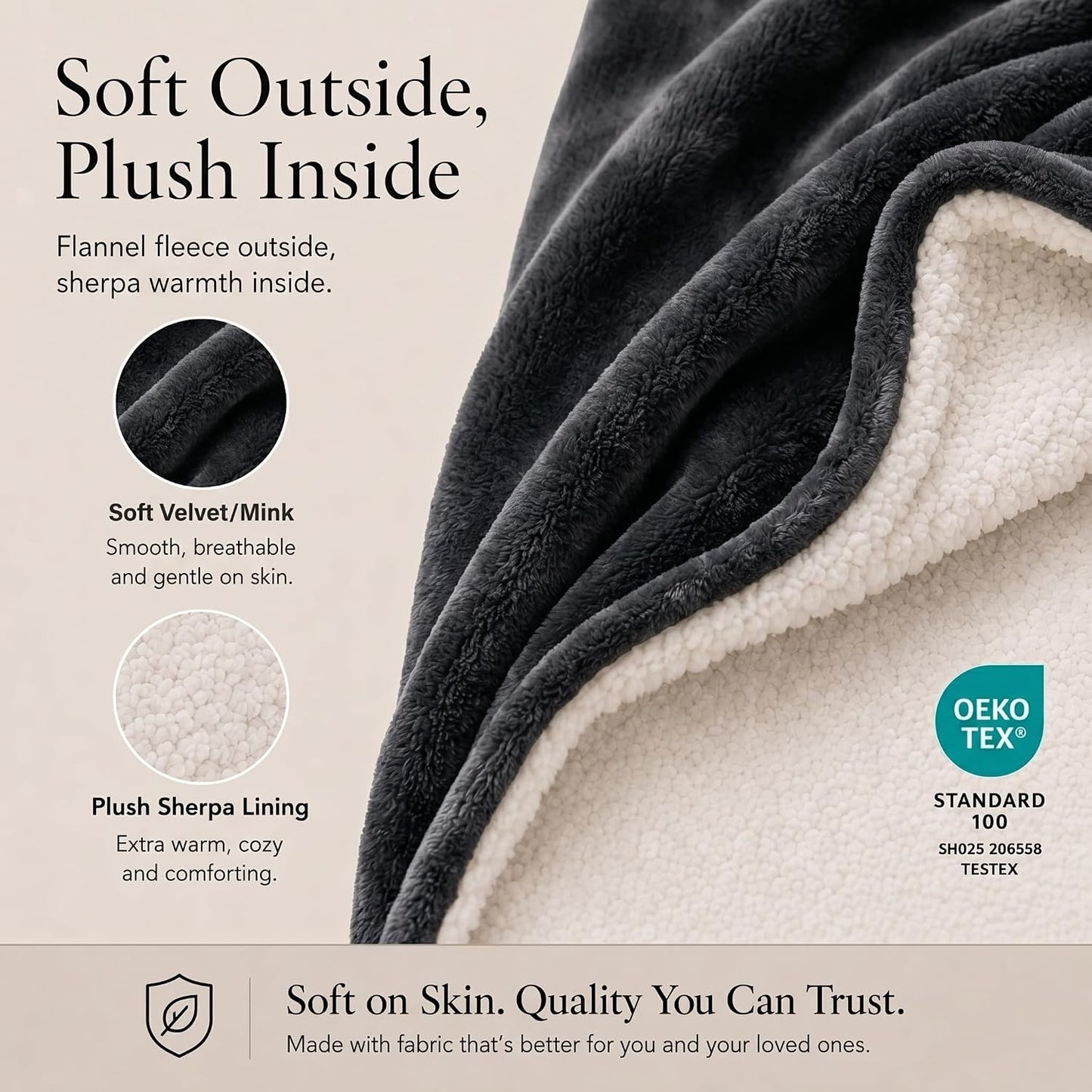 Krifey Wearable Blanket Hoodie, Oversized Sherpa Hooded Blanket for Adults | Soft sherpa fleece with sleeves and pocket; oversized fit for lounging, WFH, camping, Christmas and white elephant gifts.