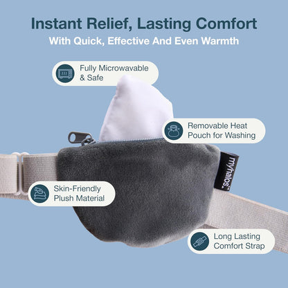 MyHalos® Heated Eye Compress & Stye Eye Treatment for Dry Eyes - Washable Warm Stye Compress -Reversible Moist Heat Eye Mask for Blepharitis & MGD - Eye Stye Heat Compress - Stye Treatment Patch