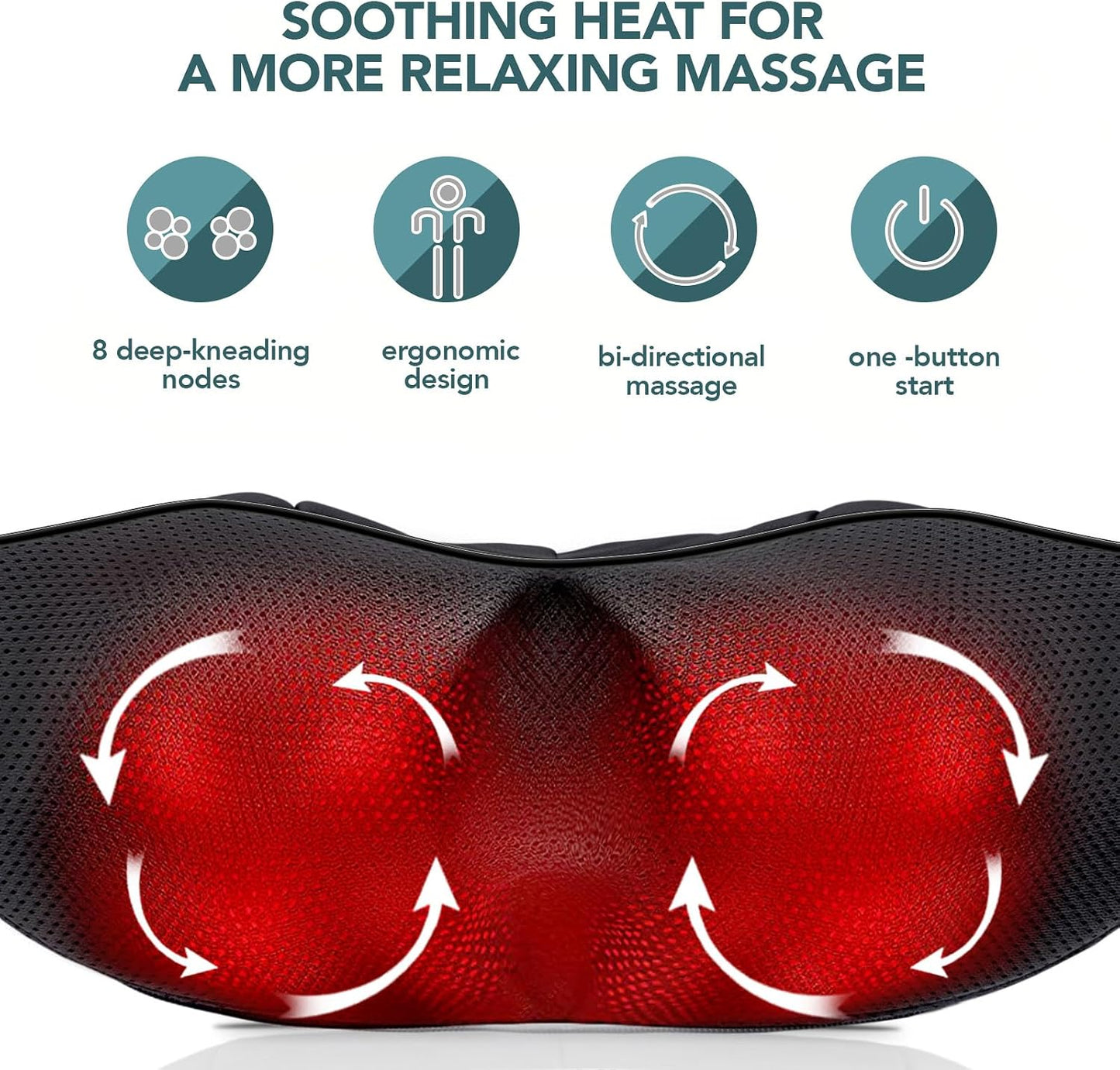MagicMakers Fathers Day Dad Gifts, Shiatsu Neck Massager with Heat for Pain Relief Deep Tissue – Christmas Gift for Women, Men, Mom, Dad, Her, Him– Amazing Back & Shoulder Relief from Daughter or Son