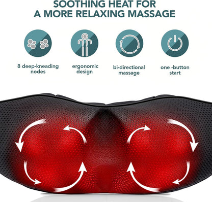 MagicMakers Fathers Day Dad Gifts, Shiatsu Neck Massager with Heat for Pain Relief Deep Tissue – Christmas Gift for Women, Men, Mom, Dad, Her, Him– Amazing Back & Shoulder Relief from Daughter or Son