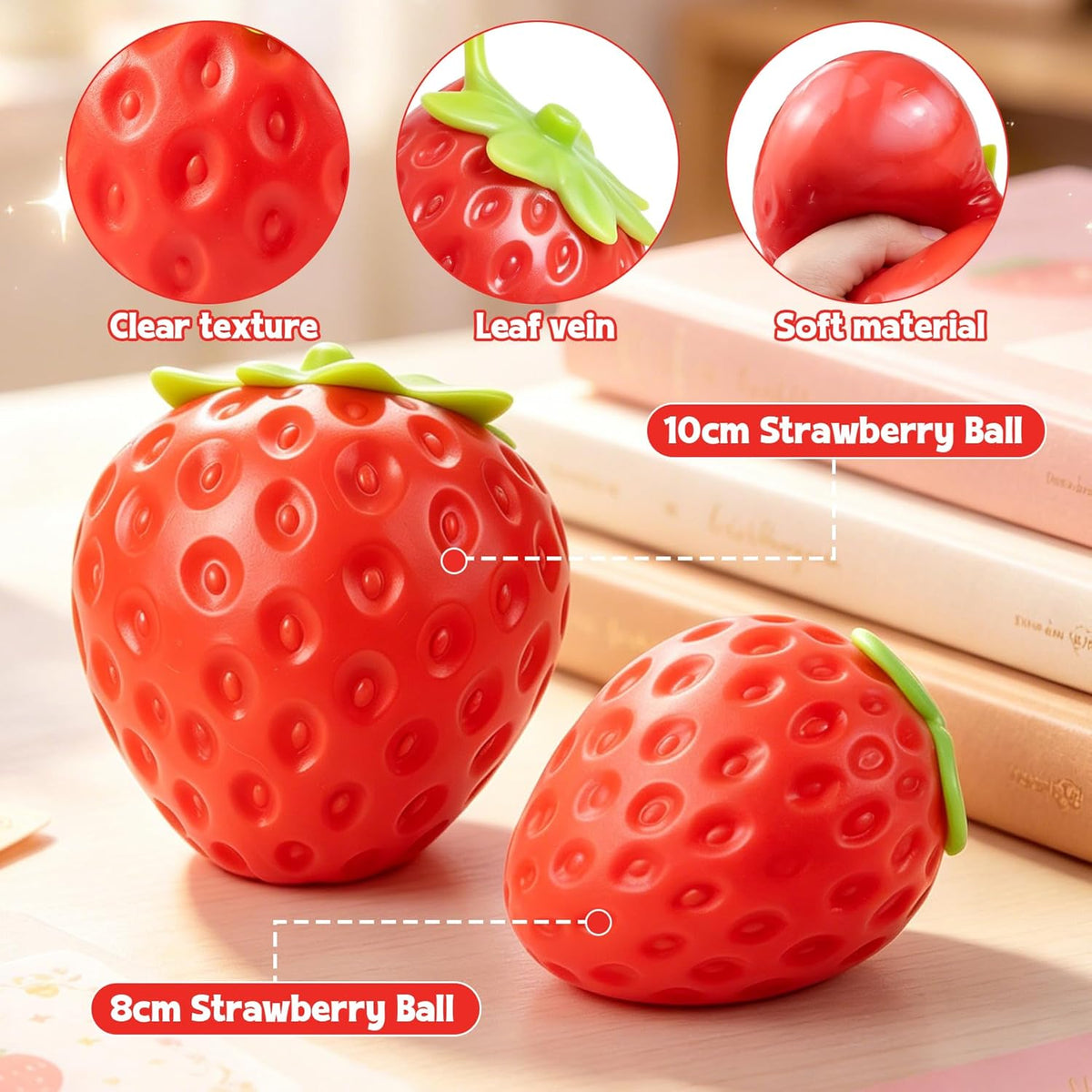 3Pcs Textured Stress Balls, Soft Sensory Fidget Toys Ball for Adults Kids
