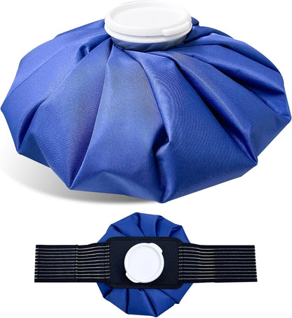 Ice Bags for Injuries, 3rd Gen Reusable Ice Packs, Hot & Cold Therapy Pain Relief, Ice Bag No-Leak & Waterproof, Traditional Ice Pack, Versatile & Durable, Blue (6 in + 11 in)