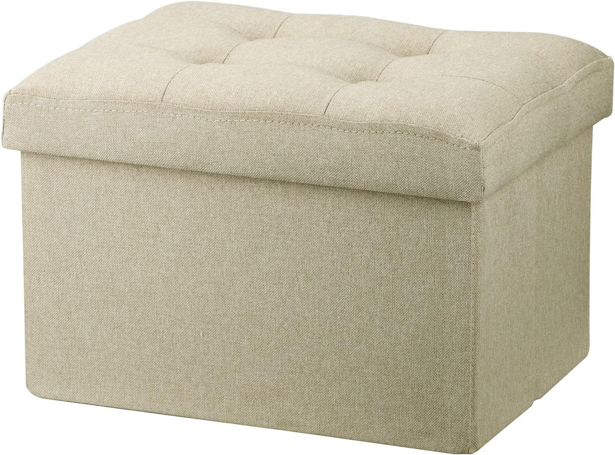 LINMAGCO Ottoman with Storage Small Foot Rest Stool Under Desk Stool Short Folding Footrest for Living Room Bedroom Home Office Dorm Dark Gray 16X12X12IN