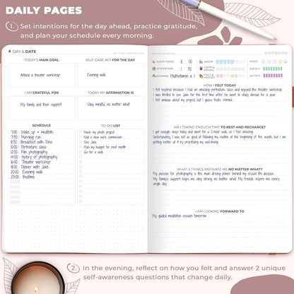 Clever Fox Self-Care Journal – Daily Reflection Notebook – Mental Health & Personal Development Planner, Meditation & Mood Log, A5 (Aquamarine)