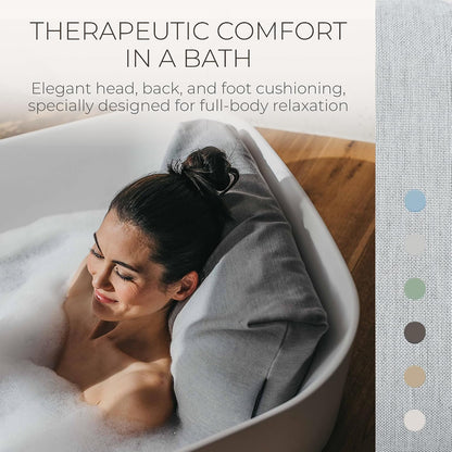 BADESOFA® Luxury Bath Pillow M in Ivory, Quick-Drying Bath Back Pillow