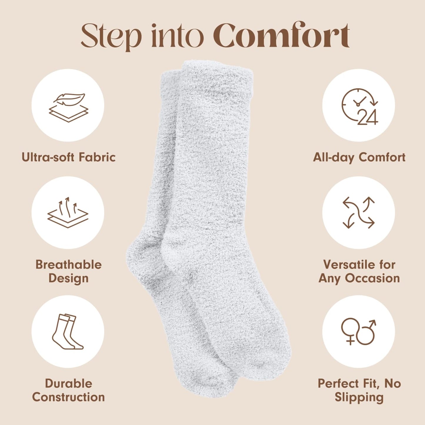Unboxme Gifts Warm & Cozy Ultra-Luxe Cloud Sock, Gift for Women & Men