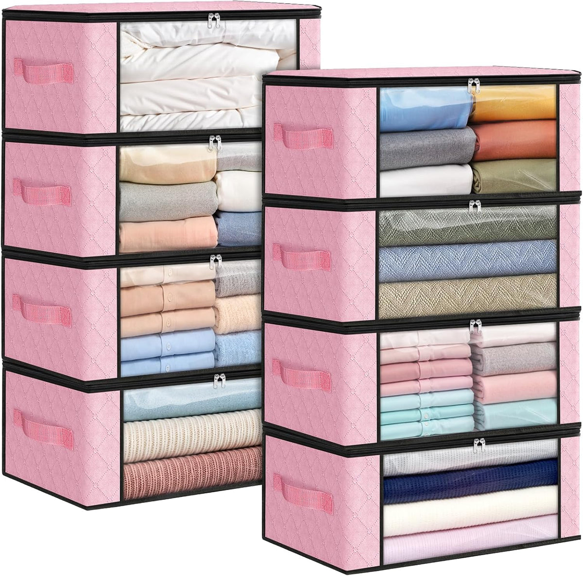 Fab totes Storage Bags for Clothes Blanket Storage Bins with Lids