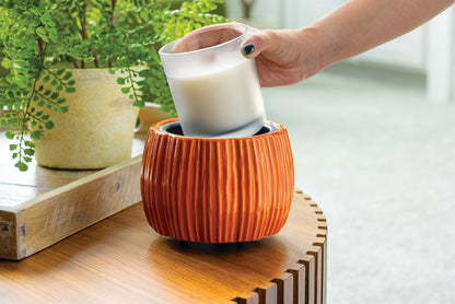 Candle Warmers ETC. Illumination Fragrance Warmer- Light-Up Warmer for Warming Scented Candle Wax Melts and Tarts or to Freshen Room, White Harmony
