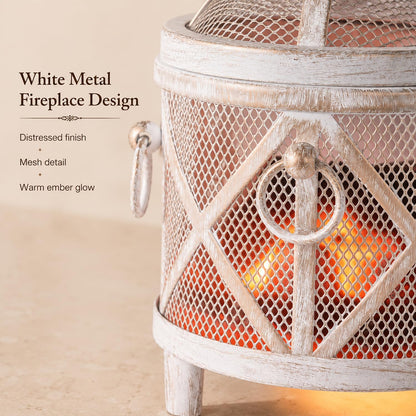 Dicimi Wax Melt Warmer,4-in-1 Electric Wax Melter,Oil Burner,Fireplace Wax Warmers, for Home Office Bedroom Aromatherapy Present and Decorations (Bronze, Fireplace Stove)